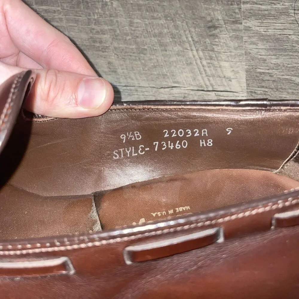Vintage Foot-Joy Classics Men’s Tassel Loafers Brown Leather USA Made 9.5 B